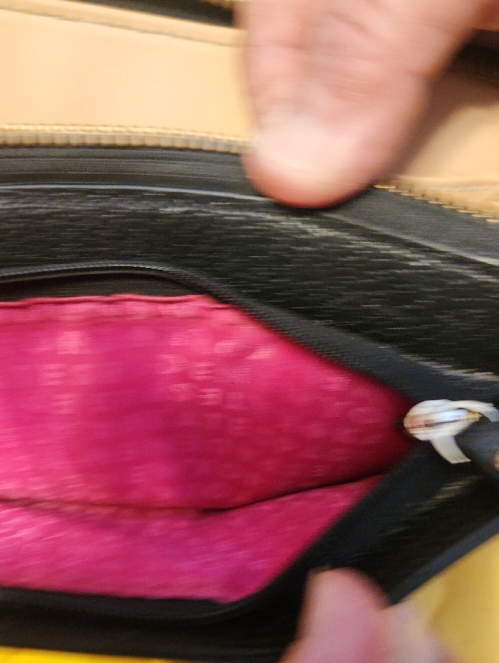 kate spade Black Pebbled Leather Satchel with Zip Wallet - Picture 10 of 11